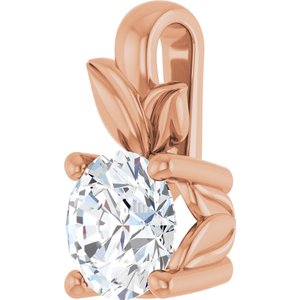 14K Rose Gold 5.2 mm Round Charm/Pendant Mounting – image 3