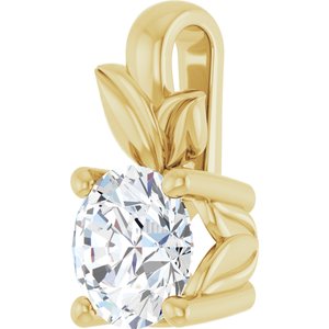 10K Yellow Gold 5.2 mm Round Charm/Pendant Mounting – image 3