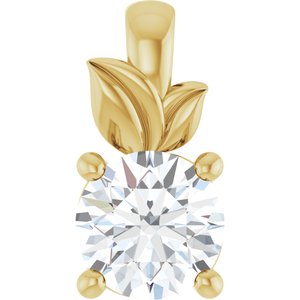 14K Yellow Gold 5.2 mm Round Charm/Pendant Mounting