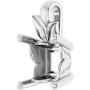 Continuum Sterling Silver 6 mm Square Charm/Pendant Mounting – image 4