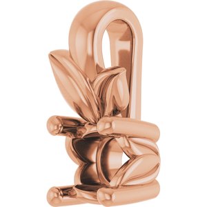 14K Rose Gold 3.4 mm Round Charm/Pendant Mounting – image 4