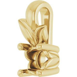 10K Yellow Gold 3.4 mm Round Charm/Pendant Mounting – image 4