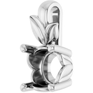 Sterling Silver 7 mm Round Charm/Pendant Mounting – image 4