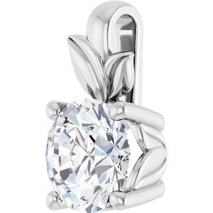 Platinum 7 mm Round Charm/Pendant Mounting – image 3