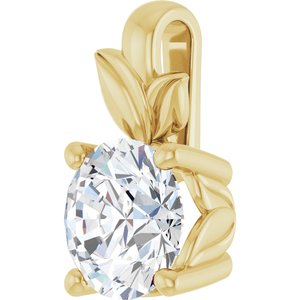 14K Yellow Gold 7 mm Round Charm/Pendant Mounting – image 3