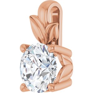 14K Rose Gold 7 mm Round Charm/Pendant Mounting – image 3
