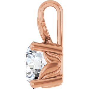 14K Rose Gold 7 mm Round Charm/Pendant Mounting – image 5