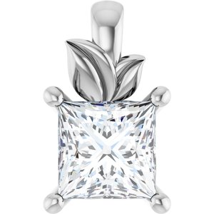 Sterling Silver 5 mm Square Charm/Pendant Mounting