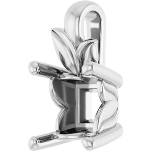Sterling Silver 5 mm Square Charm/Pendant Mounting – image 4