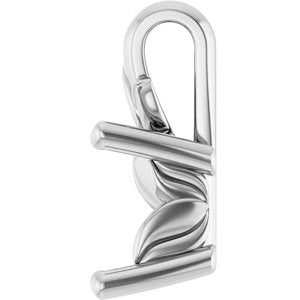10K White Gold 5 mm Square Charm/Pendant Mounting – image 6