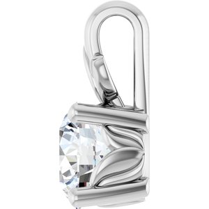 Continuum Sterling Silver 5.8 mm Round Charm/Pendant Mounting – image 5