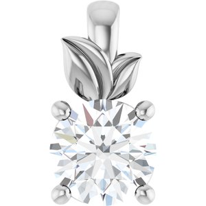 Platinum 6 mm Round Charm/Pendant Mounting