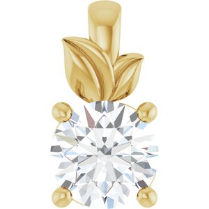 10K Yellow Gold 6 mm Round Charm/Pendant Mounting