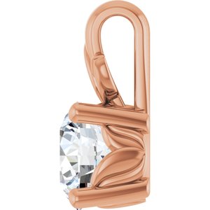 14K Rose Gold 6 mm Round Charm/Pendant Mounting – image 5