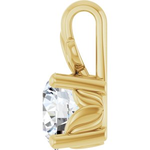 18K Yellow Gold 6 mm Round Charm/Pendant Mounting – image 5
