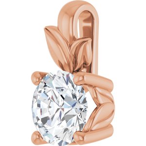 18K Rose Gold 6 mm Round Charm/Pendant Mounting – image 3