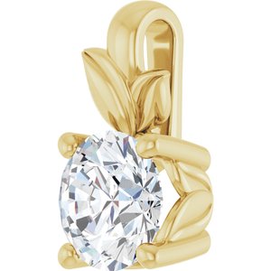 10K Yellow Gold 6 mm Round Charm/Pendant Mounting – image 3