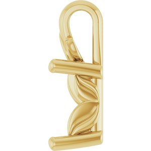 18K Yellow Gold 6x4 mm Emerald Charm/Pendant Mounting – image 6