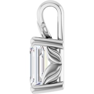 Continuum Sterling Silver 6x4 mm Emerald Charm/Pendant Mounting – image 5