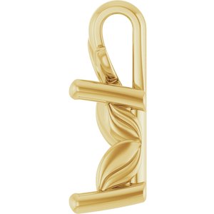 10K Yellow Gold 7x5 mm Emerald Charm/Pendant Mounting – image 6
