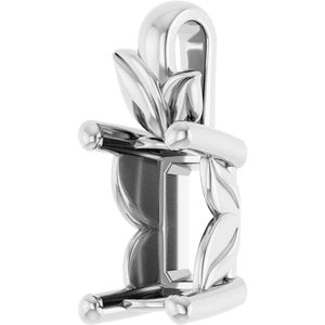 10K White Gold 7x5 mm Emerald Charm/Pendant Mounting – image 4