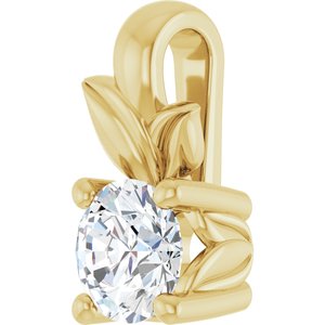 10K Yellow Gold 3.75 mm Round Charm/Pendant Mounting – image 3