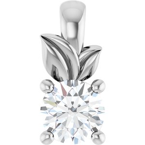 14K X1 White Gold 3.75 mm Round Charm/Pendant Mounting