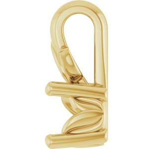 14K Yellow Gold 3.75 mm Round Charm/Pendant Mounting – image 6