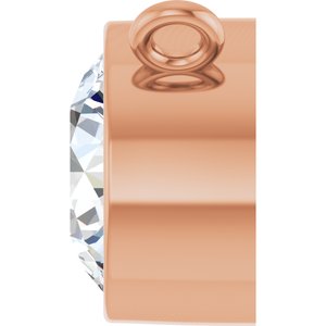 14K Rose 1 CT Lab-Grown Diamond Bezel-Set Necklace Center