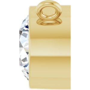 14K Yellow 1 CT Natural Diamond Bezel-Set Necklace Center