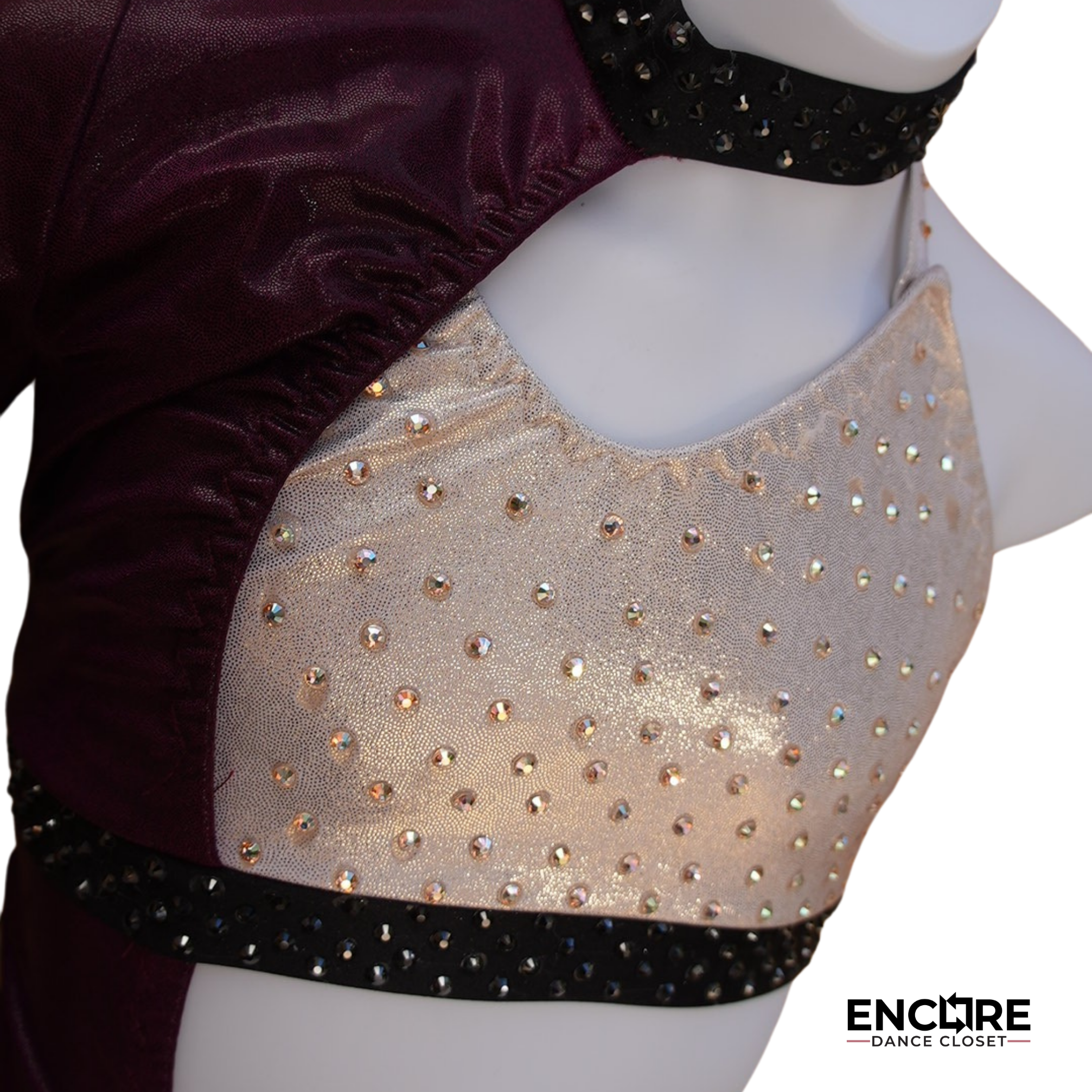 Burgundy Asymmetrical Leotard (CM)