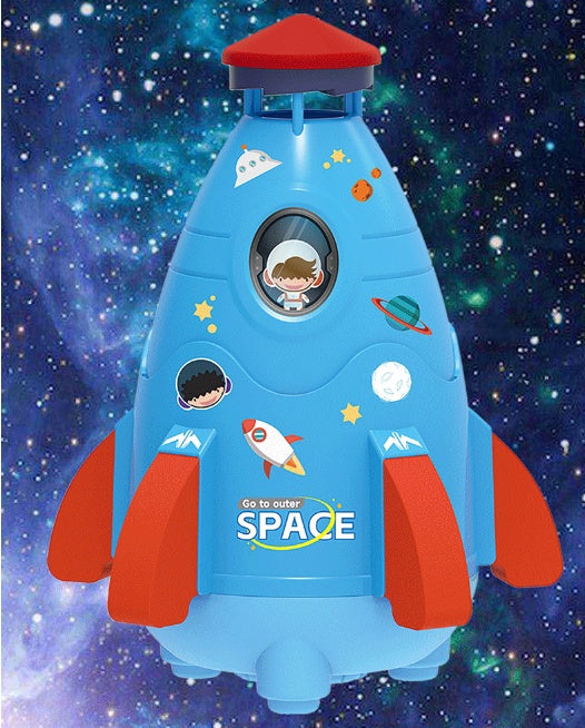 Kids Space Rocket Sprinkler – Spinning Water Spray Toy for Outdoor Fun