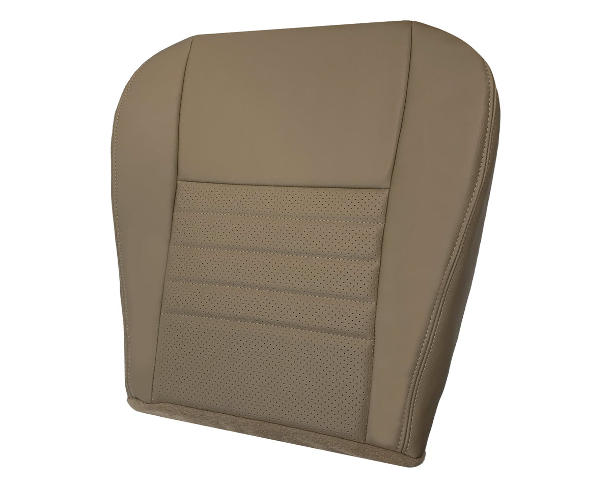 1999-2004 Ford Mustang GT V8 Replacement Cowhide Leather OR Synthetic Leather Seat Cover: Tan, Perforated