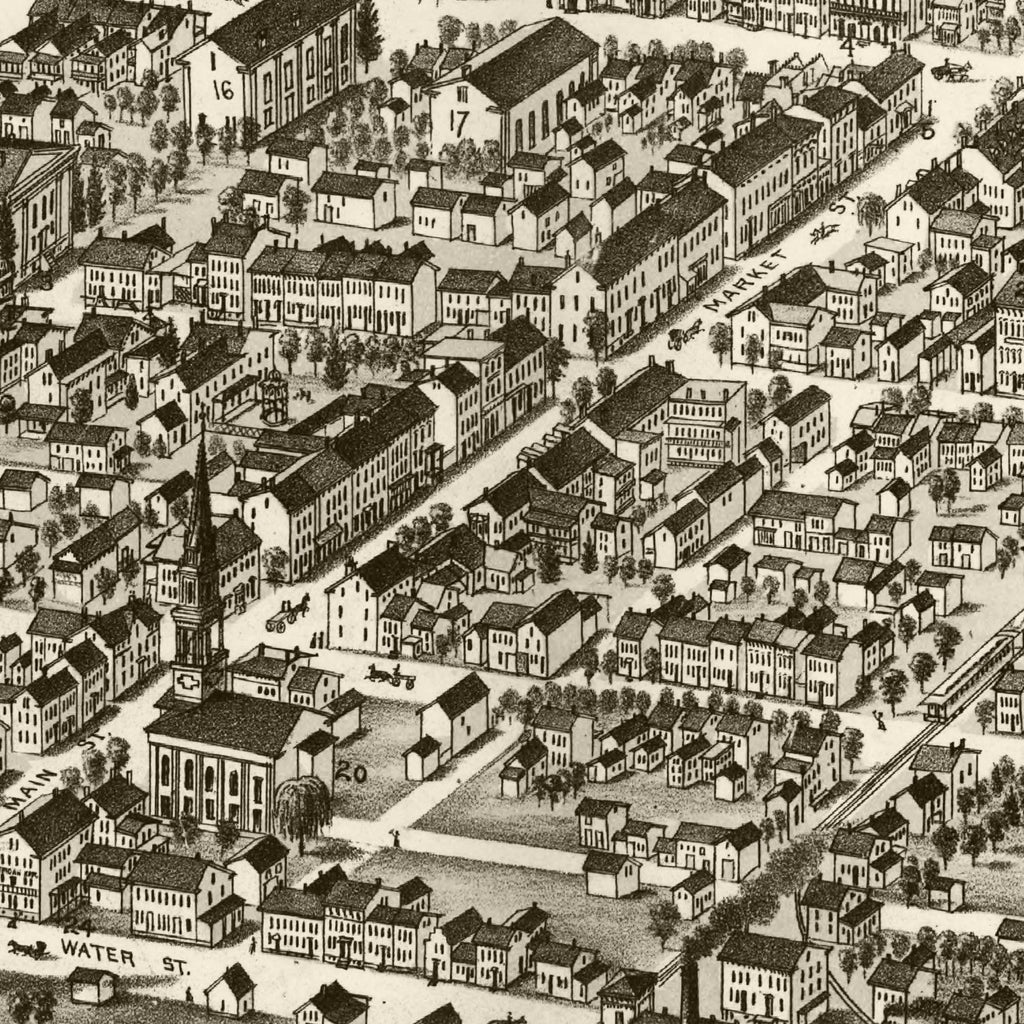 Vintage Map of Lewisburgh, Pennsylvania 1884