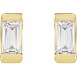 14K Yellow Gold .08 CTW Lab-Grown Diamond Earrings – image 2