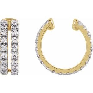 14K Yellow Gold 1/2 CTW Lab-Grown Diamond Ear Cuff
