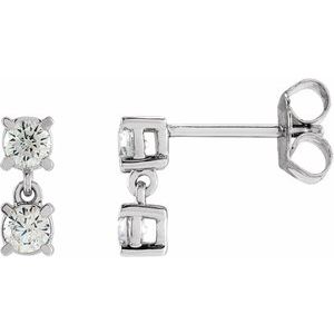 14K Yellow Gold 1/2 CTW Lab-Grown Diamond Two-Stone Earrings – image 4