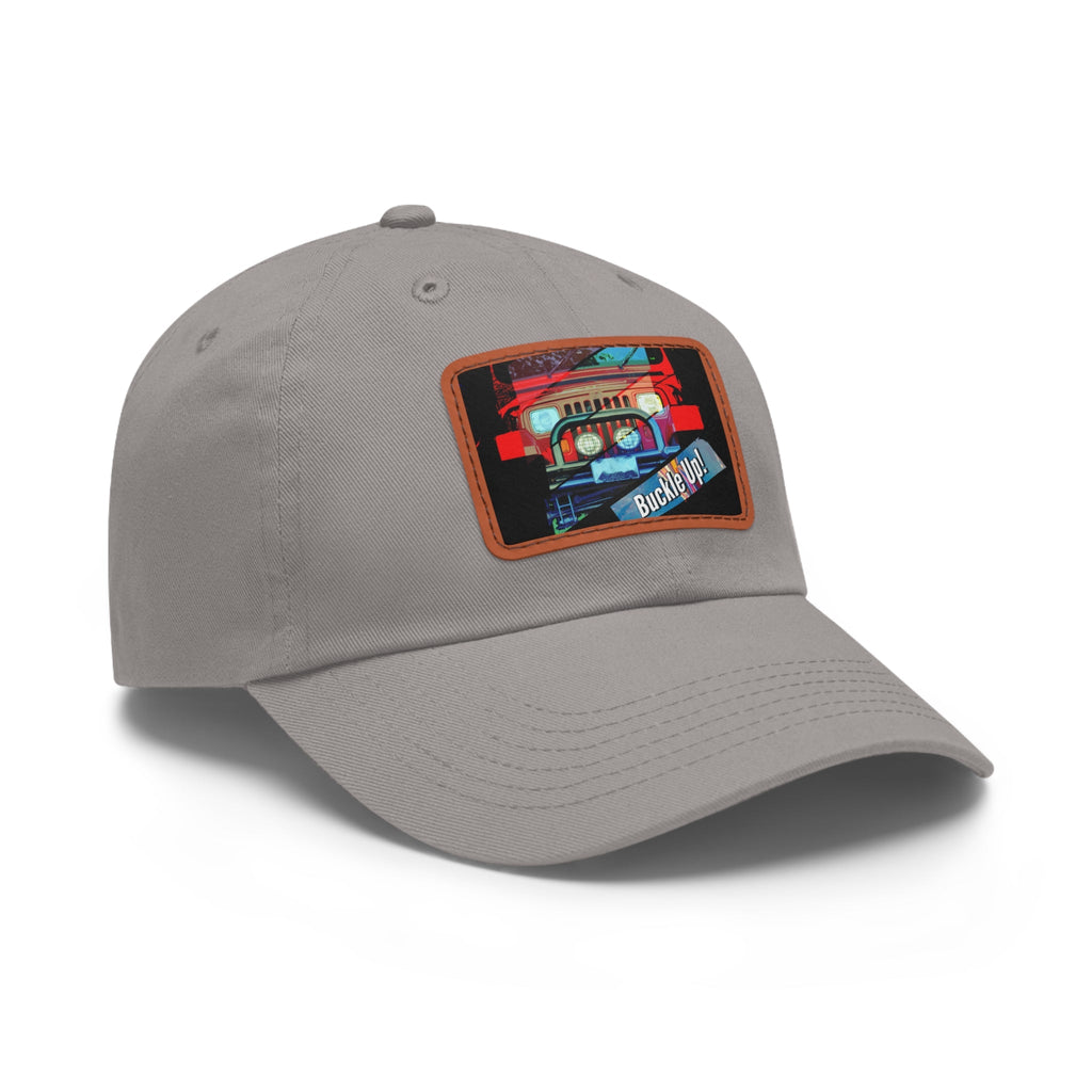 Buckle Up!  4 Wheel Drive Hat with Rectangle Leather Patch
