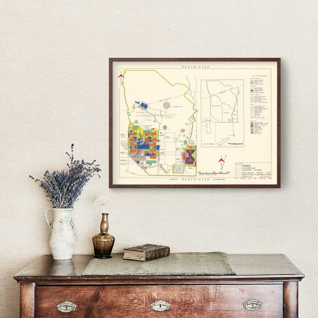 Vintage Map of Parks Air Force Base, 1951