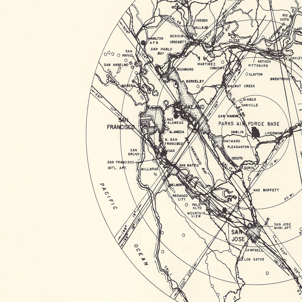 Vintage Map of the Parks Air Force Base Vicinity, 1951