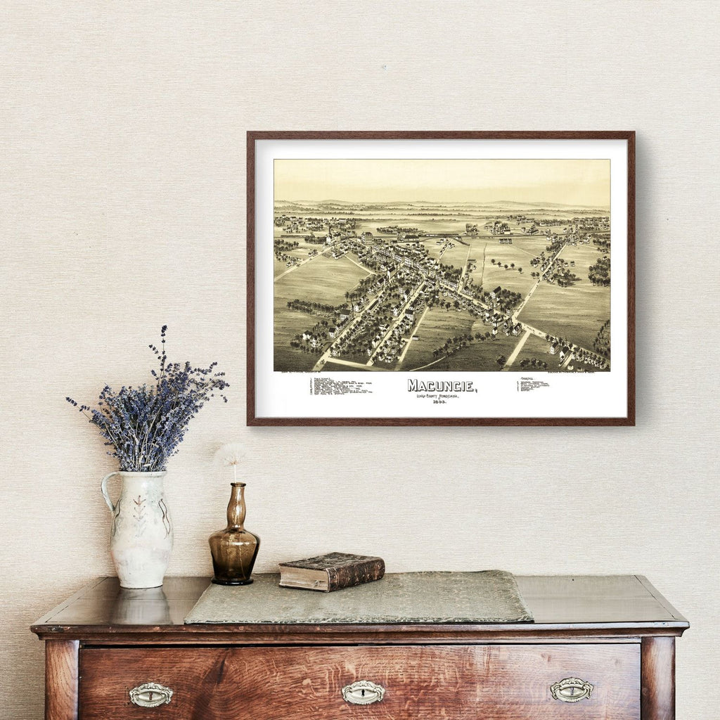Vintage Map of Macungie, Pennsylvania 1893