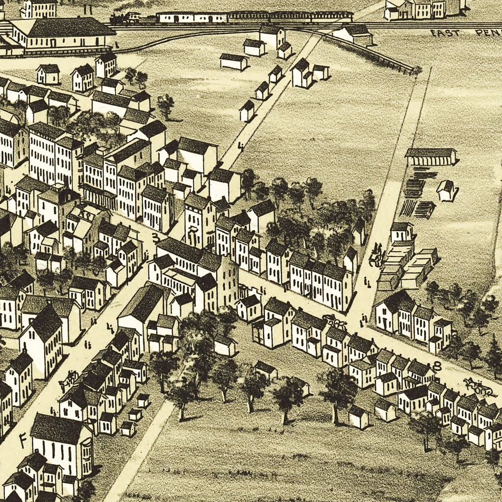 Vintage Map of Macungie, Pennsylvania 1893