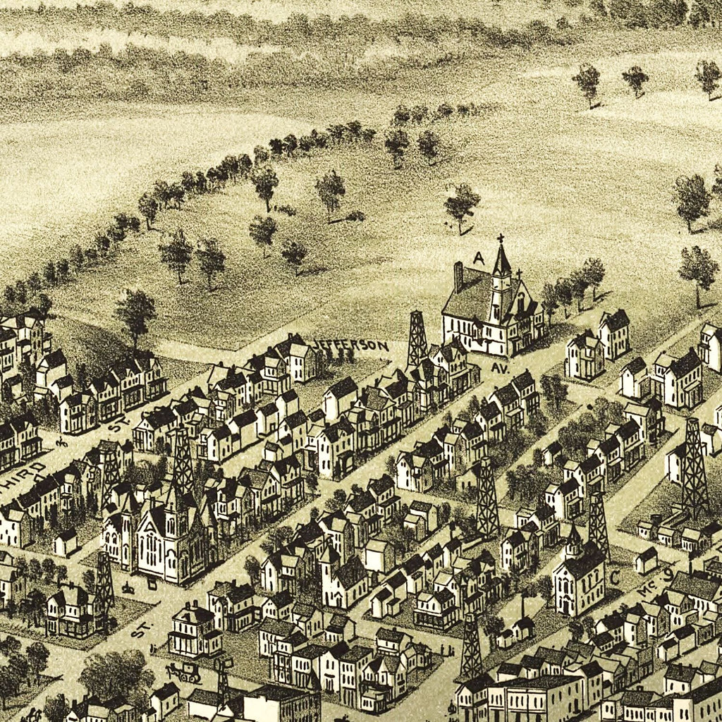 Vintage Map of McDonald, Pennsylvania 1897