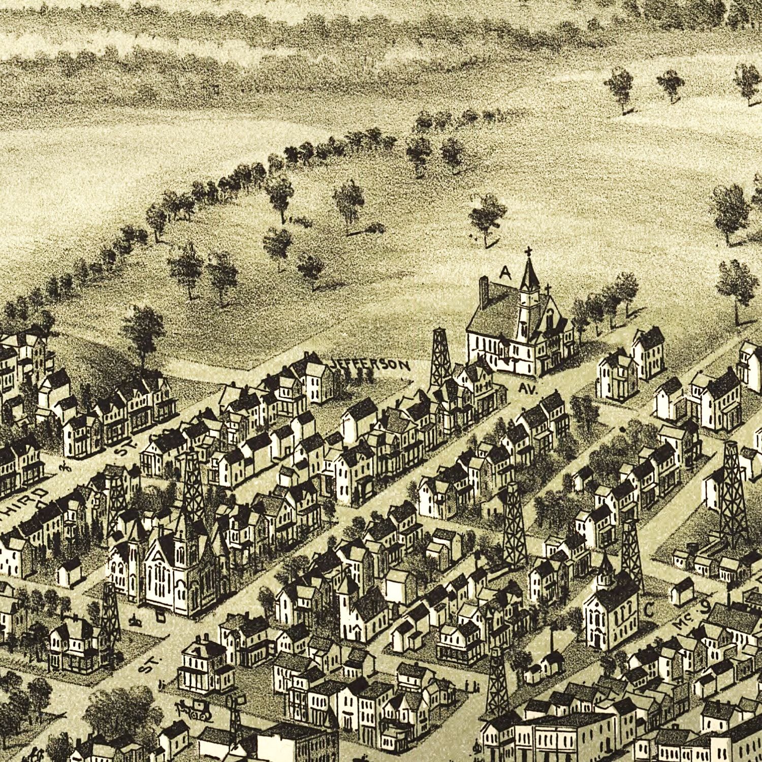 Vintage Map of McDonald, Pennsylvania 1897