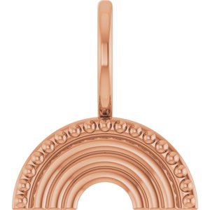 14K Rose Gold Rainbow Charm/Pendant