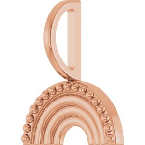 14K Rose Gold Rainbow Charm/Pendant – image 2