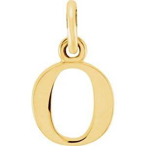 18K Yellow Gold-Plated Sterling Silver Lowercase Initial o Charm/Pendant