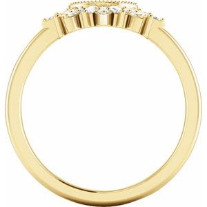 18K Yellow 1/5 CTW Natural Diamond Contour Band