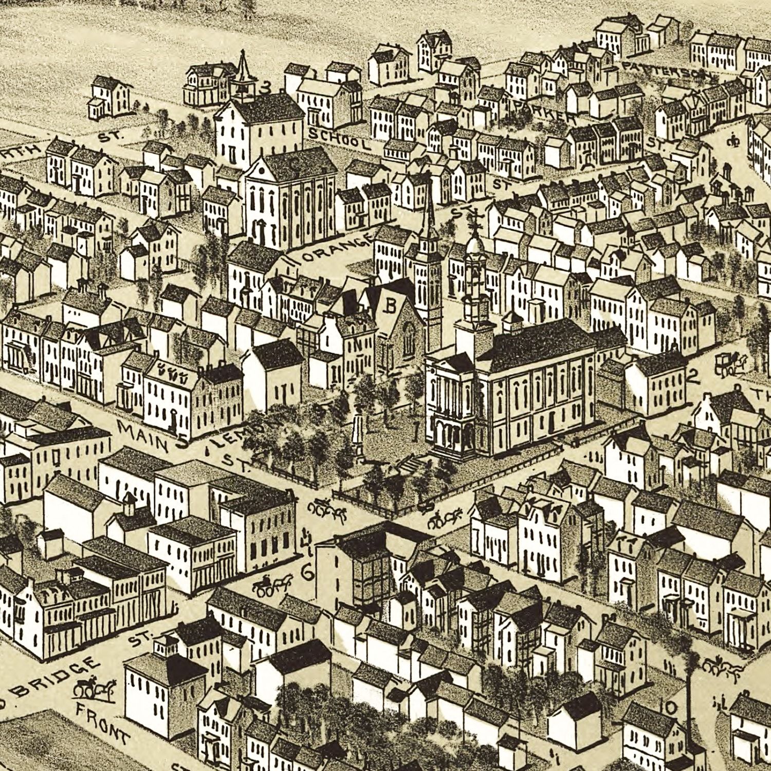 Vintage Map of Mifflintown, Pennsylvania 1895