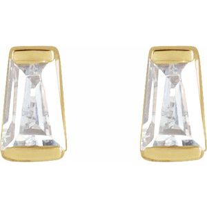 14K Yellow Gold 1/8 CTW Lab-Grown Diamond Channel-Set Earrings – image 2